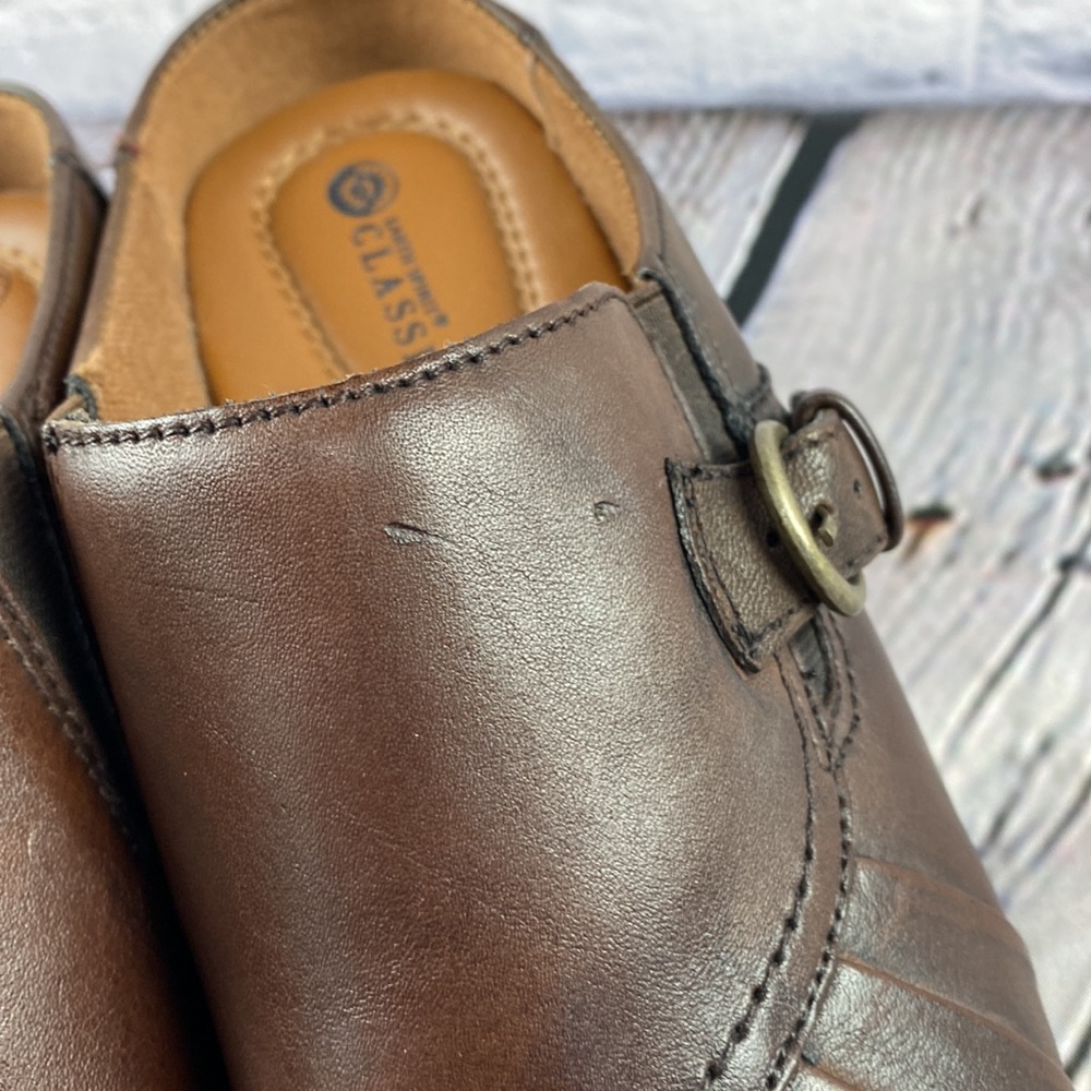 NWT: EARTH SPIRIT CLASSICS Brown Leather Mules - Picture 17 of 17